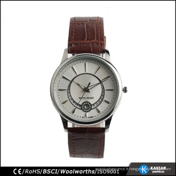 Mode quartz hommes montres import watch movement, montre arrière en acier inoxydable